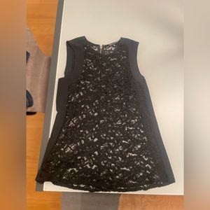 Black silk lace tank